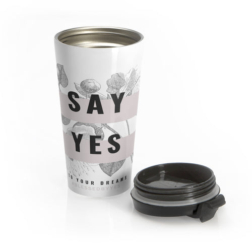 Say Yes Stainless Steel Travel Mug