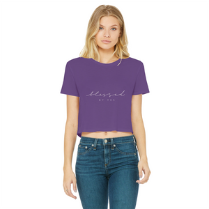 Blessed By Yes Classic Women's Cropped Raw Edge T-Shirt