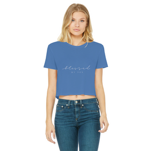 Blessed By Yes Classic Women's Cropped Raw Edge T-Shirt