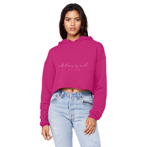 Blessed By Yes Unisex Cropped Raw Edge Boyfriend Hoodie