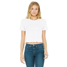Load image into Gallery viewer, Blessed By Yes Classic Women&#39;s Cropped Raw Edge T-Shirt