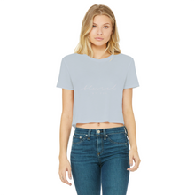 Load image into Gallery viewer, Blessed By Yes Classic Women&#39;s Cropped Raw Edge T-Shirt