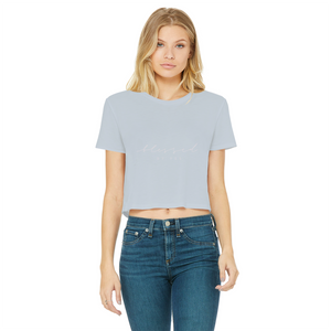 Blessed By Yes Classic Women's Cropped Raw Edge T-Shirt
