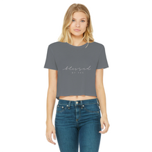 Load image into Gallery viewer, Blessed By Yes Classic Women&#39;s Cropped Raw Edge T-Shirt