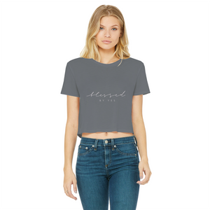 Blessed By Yes Classic Women's Cropped Raw Edge T-Shirt