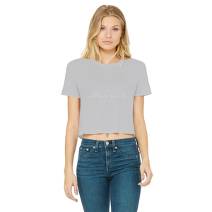 Blessed By Yes Classic Women's Cropped Raw Edge T-Shirt