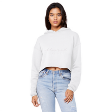 Load image into Gallery viewer, Blessed By Yes Unisex Cropped Raw Edge Boyfriend Hoodie