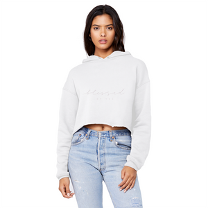 Blessed By Yes Unisex Cropped Raw Edge Boyfriend Hoodie