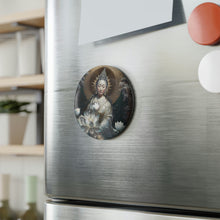 Load image into Gallery viewer, Kwan Yin Button Magnet, Round (1 &amp; 10 pcs)