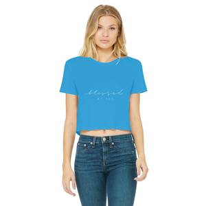 Blessed By Yes Classic Women's Cropped Raw Edge T-Shirt