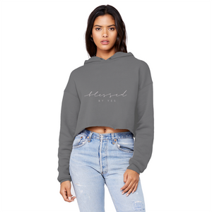 Blessed By Yes Unisex Cropped Raw Edge Boyfriend Hoodie