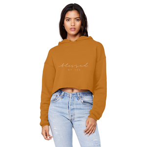 Blessed By Yes Unisex Cropped Raw Edge Boyfriend Hoodie
