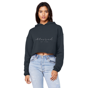 Blessed By Yes Unisex Cropped Raw Edge Boyfriend Hoodie
