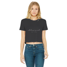 Load image into Gallery viewer, Blessed By Yes Classic Women&#39;s Cropped Raw Edge T-Shirt