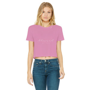 Blessed By Yes Classic Women's Cropped Raw Edge T-Shirt