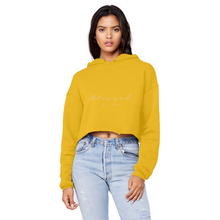 Load image into Gallery viewer, Blessed By Yes Unisex Cropped Raw Edge Boyfriend Hoodie
