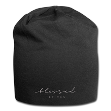 Load image into Gallery viewer, Blessed By Yes Jersey Beanie - black