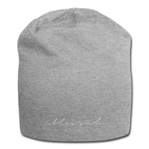 Blessed By Yes Jersey Beanie - heather gray