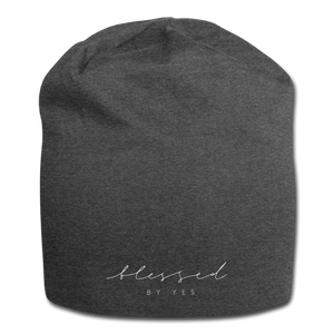 Blessed By Yes Jersey Beanie - charcoal gray